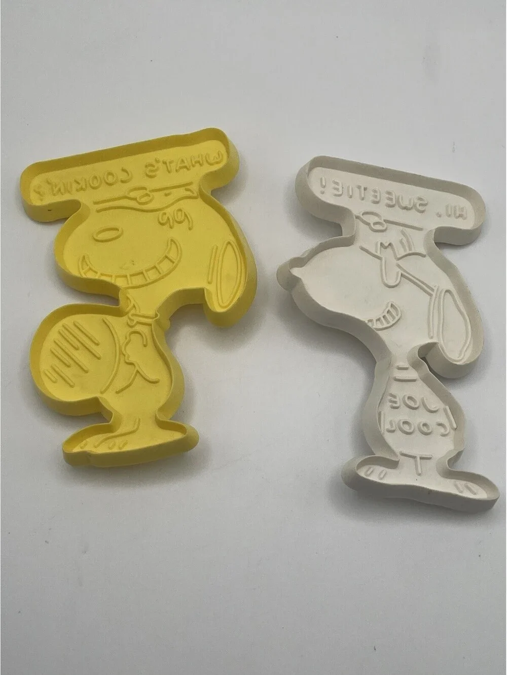 Vtg 1958 Snoopy Cookie Cutters, Set Of 2, Hallmark Joe Cool